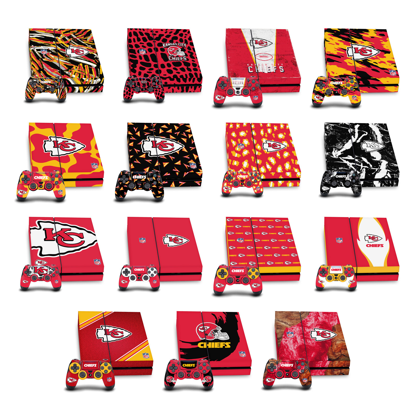 OFFICIAL NFL KANSAS CITY CHIEFS VINYL SKIN FOR SONY PS4 CONSOLE & CONTROLLER