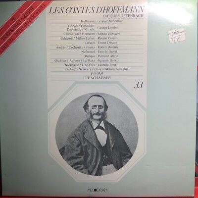 OFFENBACH-TALES OF HOFFMANN-SCHAENEN-ORIGINAL MELODRAM 3-LP BOX-USED-ITALY