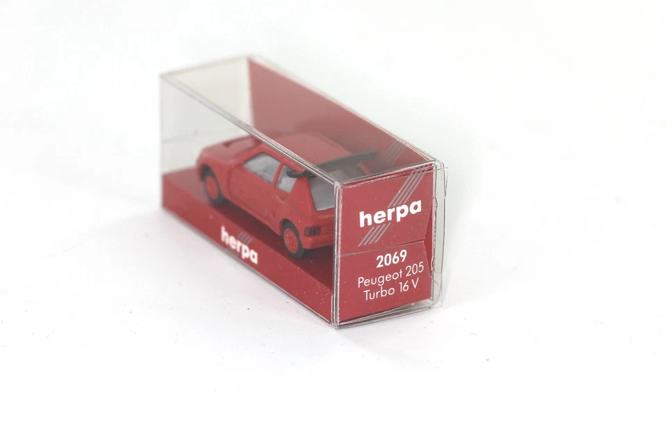 Herpa 2069 Peugeot 205 Turbo 16 V - rot - HO 1:87 in OVP - Bild 3 von 4