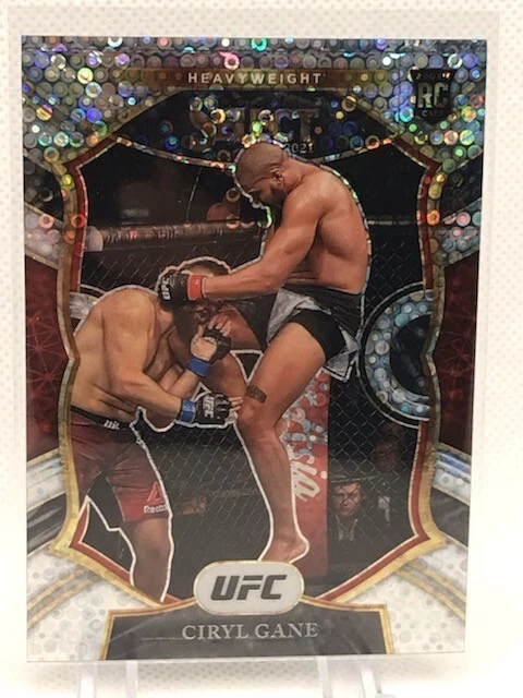 2021 Panini Select UFC #98 Ciryl Gane Silver Prizms disco