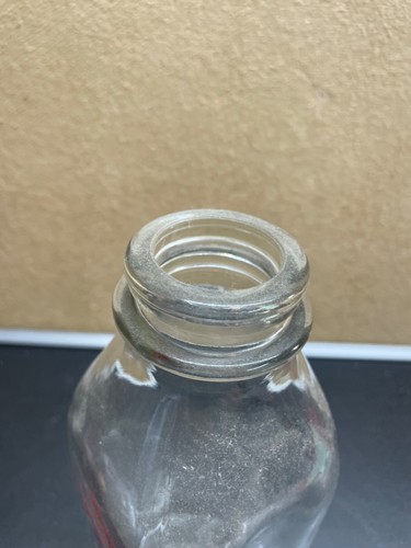 Broguiere's One Quart Glass Milk Bottle Dairy Black Red 9" x 3" California - Picture 5 of 14