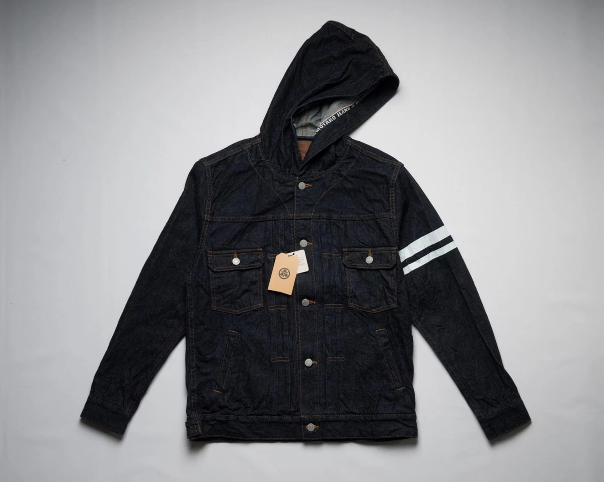 Momotaro $400 NWT Indigo 12.5oz Selvedge Denim Hoodie Jacket 44 XL MJK0060M23