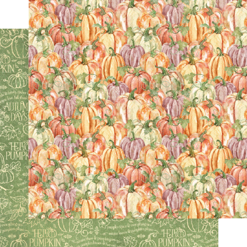 GRAPHIC 45 "HELLO PUMPKIN" 12X12 PAPER PACK PUMPKINS, FALL AUTUMN SCRAPJACK'S PL - Picture 8 of 10