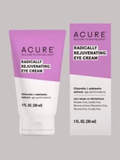 ACURE:  RADICALLY REJUVENATING EYE CREME. 1.0 FLOZ. ORG $20 SALE $15