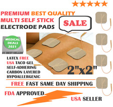 12PS 2" x 2" CLOTH MULTI STICK ELECTRODE for EMS TENS UNIT 7000 3000 INTENSITY
