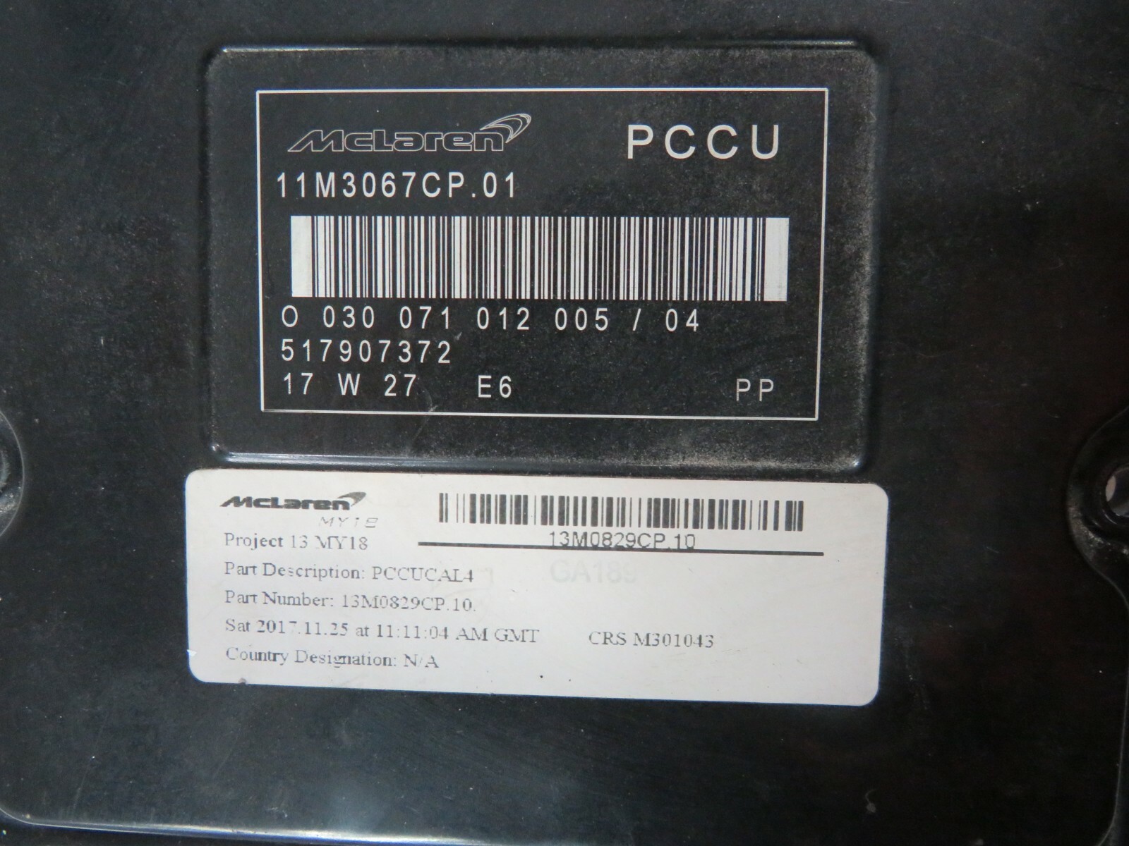 McLaren 570S, Transmission Control Computer Unit, Used, P/N 11M3067CP