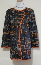 Spanner Black Orange Gray Quilted Walker Jacket Coat Size 6