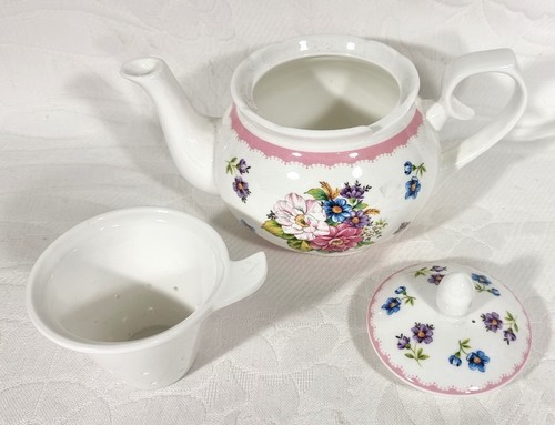 Ashdene Australia Fine Bone China Teapot Infuser Creamer & Sugar C Chun Design - Picture 4 of 19