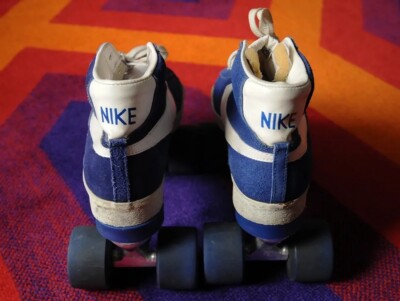 Vintage 80s Nike Blazer Roller Skate Official Suede Royal Blue sz9