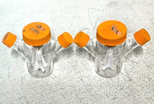 Lot of 2 Corning 250mL Mixing Glass Lab Spinner Flask Double Sidearm Agitator