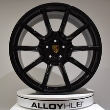 GENUINE PORSCHE MACAN S 95B SPORT DESIGN 5 TWIN 20" INCH  BLACK ALLOY WHEELS X4