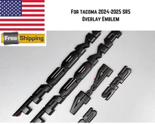 Fit for 2024-2025 Tacoma SR5 4x4 Matte Black Overlay Emblem Letters Badge 5pcs