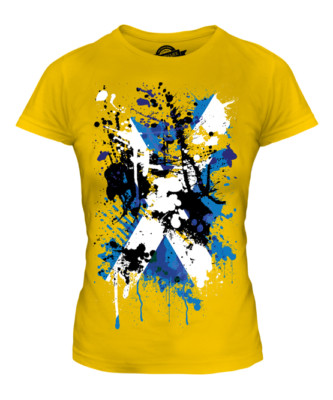 SCOZIA Bandiera Slash donna T-shirt scottish football Rugby fan regalo TOP colori