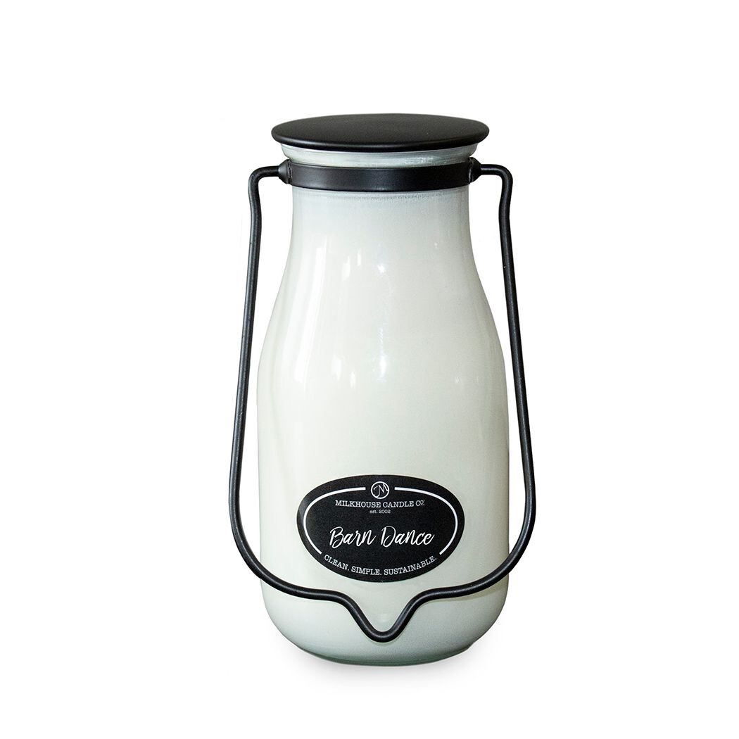 14 Ounce Large Milk Bottle Candle - Barn Dance