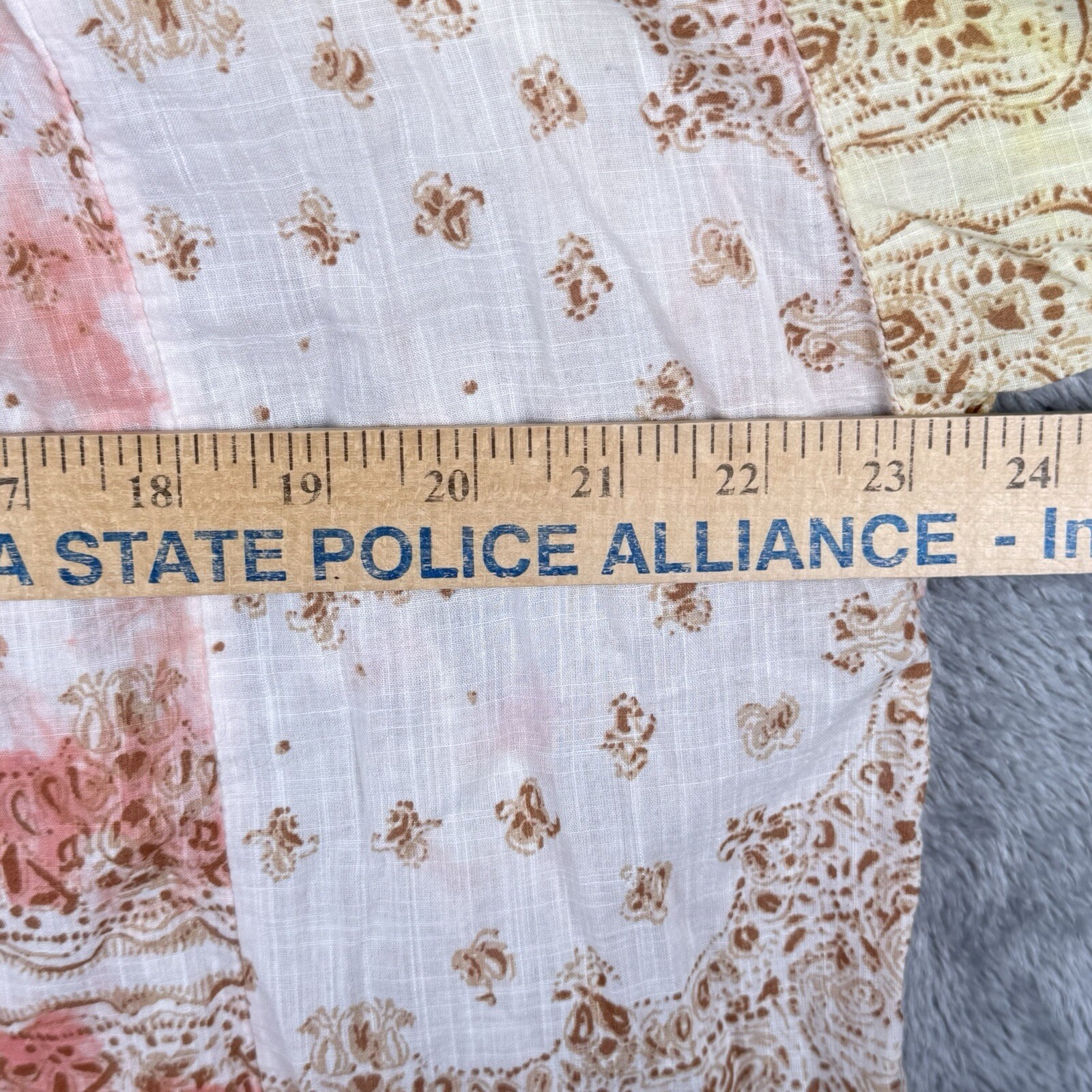 Anthropologie Pilcro The Tavi Batik Print Blouse Womens X-Small Shirt Top Boho