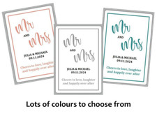 8x Glossy Wedding Wine Champagne Bottle Labels Waterproof Personalised Stickers