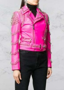 pink punk jacket