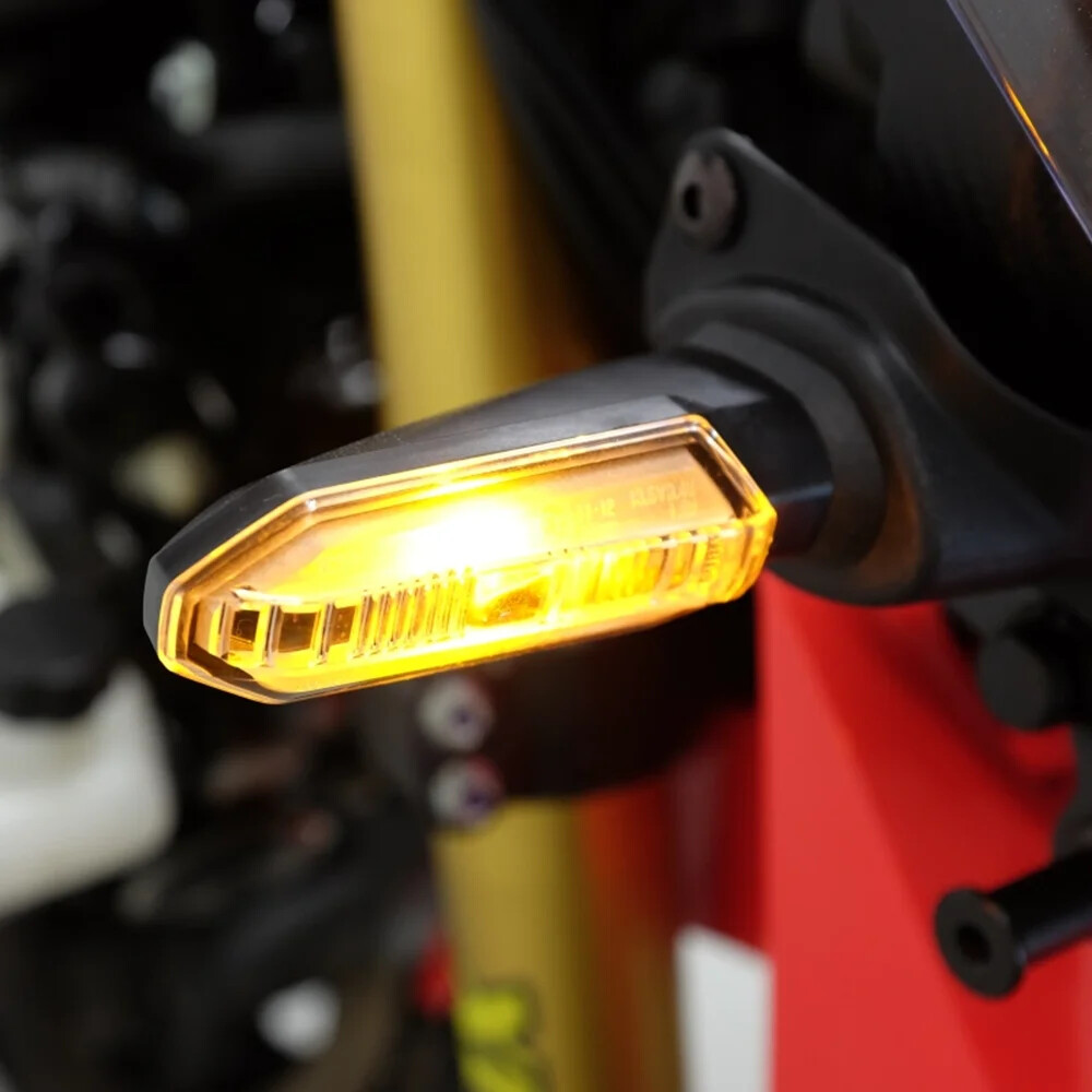 Aramox 12V LED Motorcycle Turn Signal Indicators - Dark Brown, Compatible With Honda CBR500, CBR650, CTX700 & More - View #8