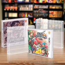 10x Clear Display Protectors Cases Sleeves Boxes For NINTENDO 3DS Video Games