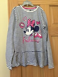 Disney Store Minnie mouse Shirt Long Sleeve 9/10 Girls NEW 