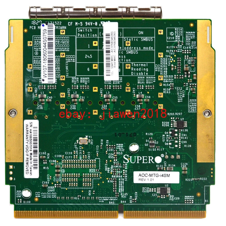 Supermicro AOC-MTG-i4SM 4-Port 10 Gigabit SFP+ Add-On Network Card XL710 - Image 3 of 3