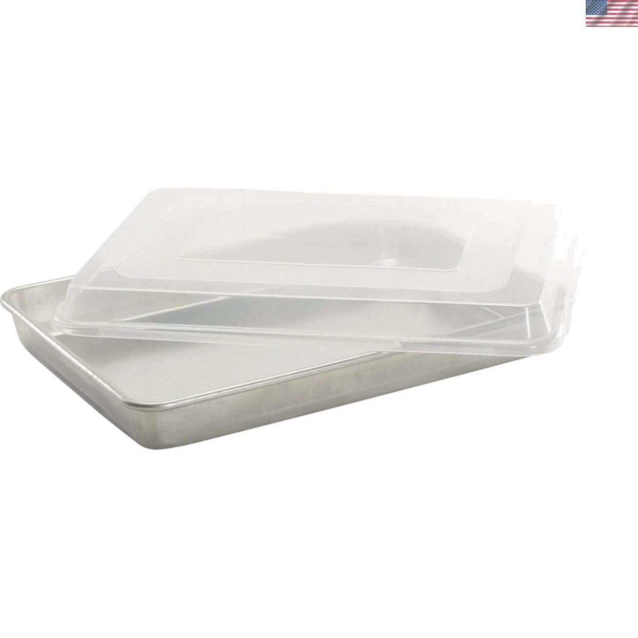 Natural High Sided Sheet Cake Pan, Silver