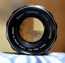 Asahi Pentax Super Takumar 55mm f/2 Lens Filters / SEE TEST PICS / M42 Mount