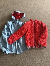 L.L. Bean Kids Hooded Ski Jacket and Windbreaker Set Size 10-12 Blue Red