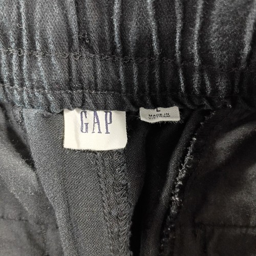 Gap Jogger Pantalone Uomo Elasticizzato Nero Coulisse Pull On Kaki Taglia Large - Foto 4 di 6