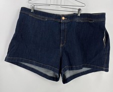 Ava Viv Smart Shorts High Rise 26 Stretch Denim Blue Med Wash