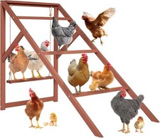 Wooden Chicken Roosting Bars for 8-10 Chickens Design W/ 4 Roosting Bars Swings
