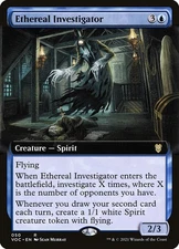Ethereal Investigator Extended Art Regular - Crimson Vow Commander MTG-NM