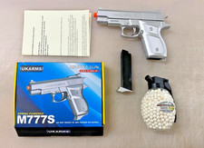 Ukarms M777S Spring AIR SOFT Pistol in Silver BRAND NEW with BB's FREE SHIPPING
