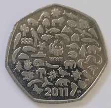 Royal Mint 2011 WWF 50p Fifty Pence Coin Circulated Condition