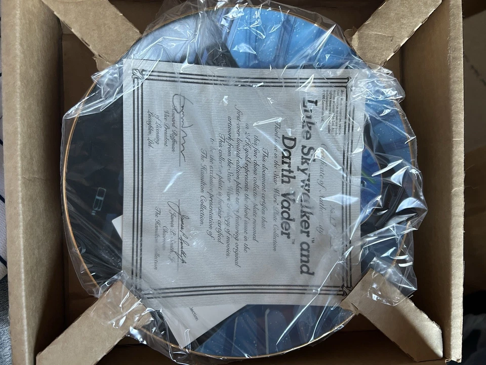 Placa Coleccionista Colección Hamilton Star Wars 1987, He terminado de coleccionar Foto 3 de 4