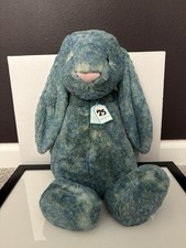 Jellycat Big Huge Bashful Luxe Bunny Azure - NWT new w Tags - Blue - Authentic
