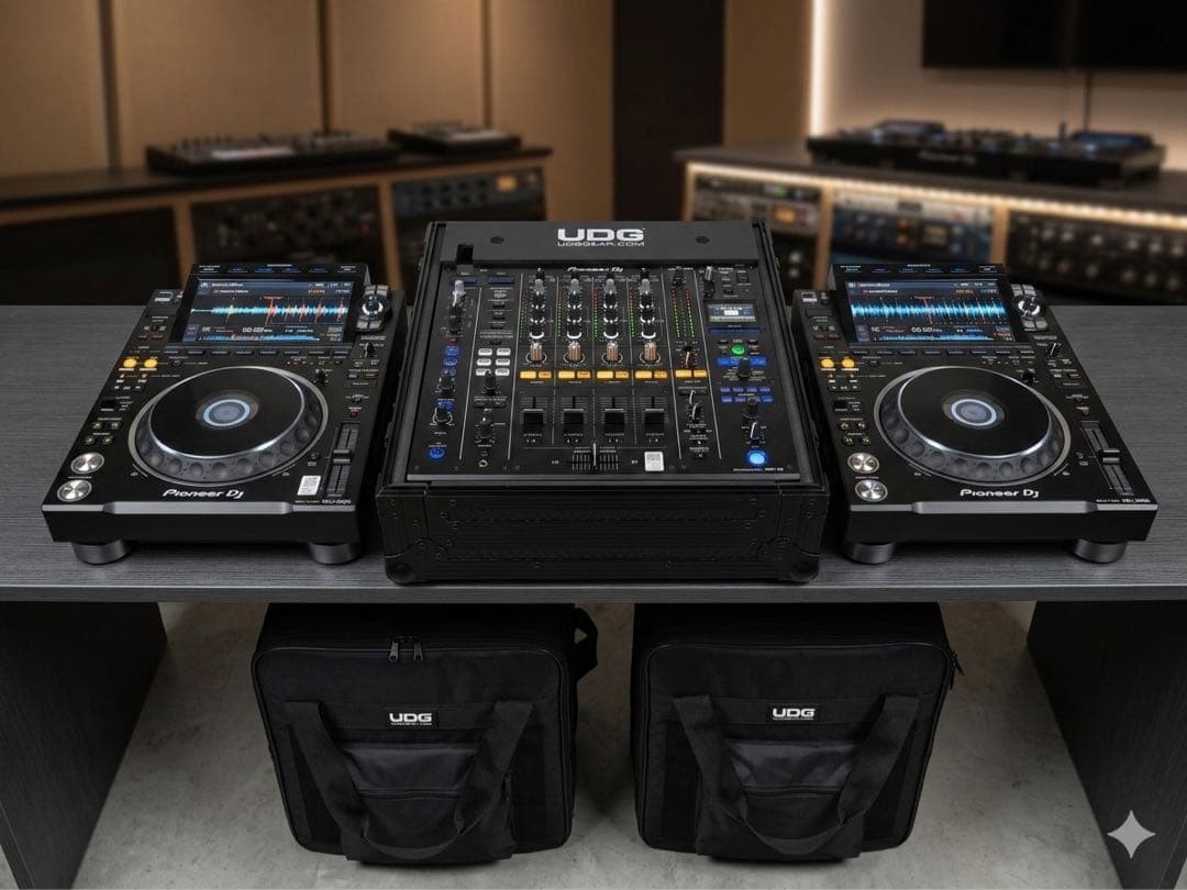 Pioneer Pro DJ Set CDJ-3000 x2 DJM-A9 Mixer with UDG Cases Full