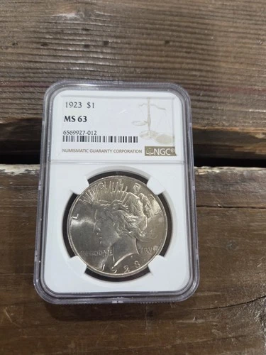 1923 United States Peace Silver Dollar NGC MS63