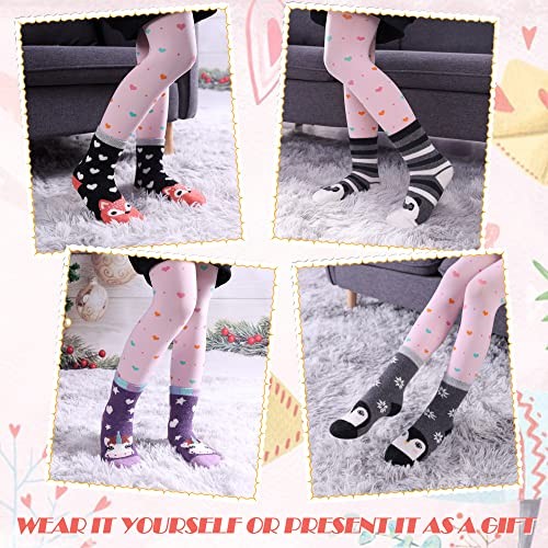  Kids Merino Wool Hiking Socks Toddlers Boys Girls 4-7 Years 6 Pairs Animal