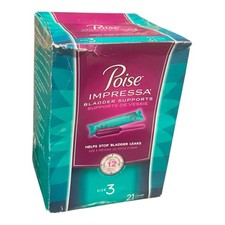 Poise Impressa Bladder Supports Size 3 - 19 Count Open Box EXP 05/29