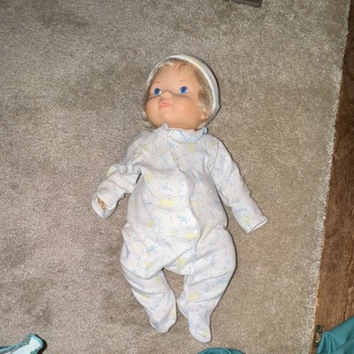 Fisher-Price 1979 Baby Doll Cloth Body Vinyl Limbs Sleeper East Aurora NY