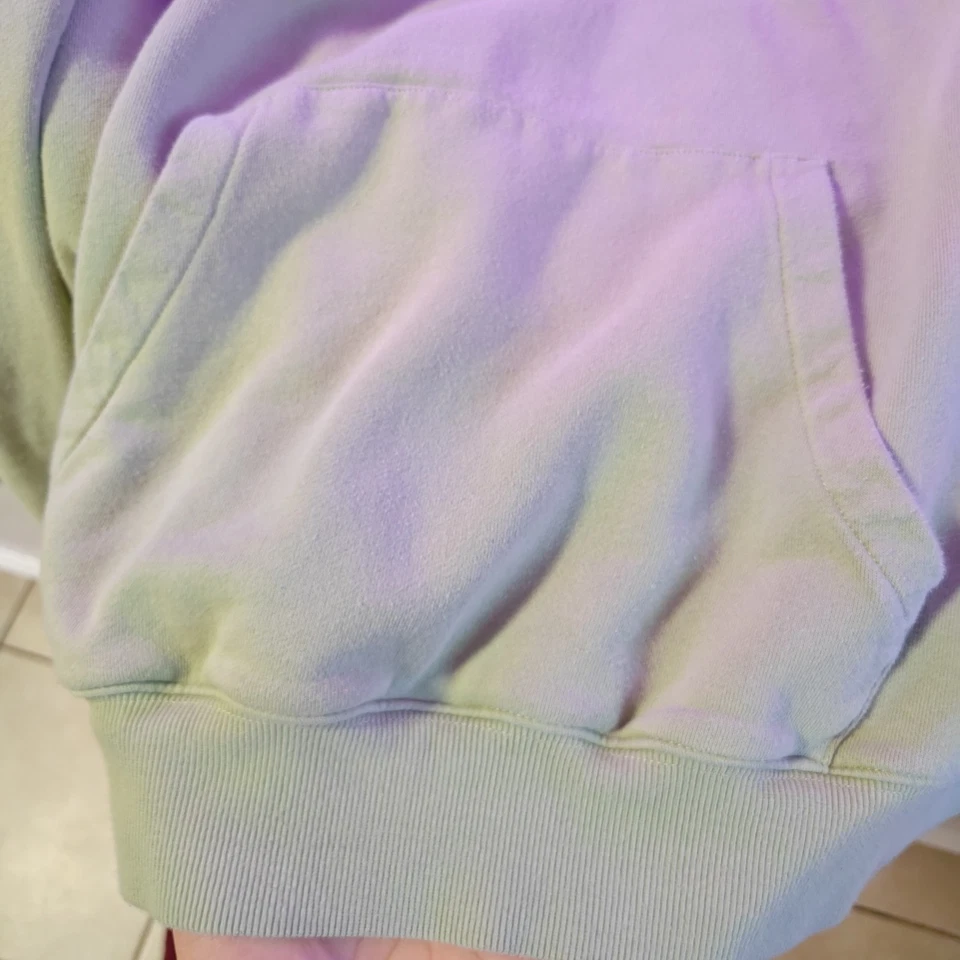 Sudadera con capucha bordada Teddy Fresh Bear verde salvia polar talla grande Foto 4 de 4