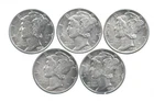 High Grade Lot 1939 1939 1938 1939 1938 Mercury Dime Collection *043