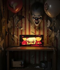 Pennywise the Clown LED Light Box: Eerie USB-Powered Horror Lamp 