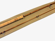 J S Sharpes of Aberdeen for Farlow 9′ 3" 2 piece split cane spinning rod with...
