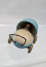 Vintage Erzgebirge wooden Doll House Pray with baby figure