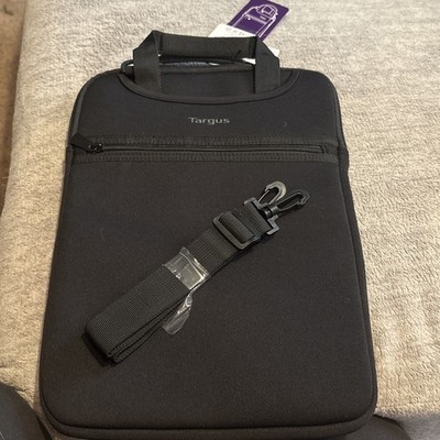 14 Inch Black Laptop Handbag Neoprene Sleeve with Adjustable Strap and Storage