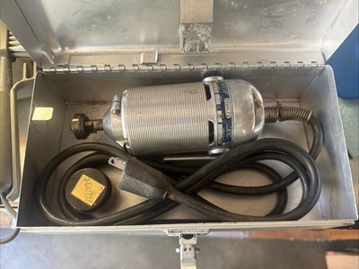 Vintage Stanley Electric Router S14-A In Original Metal Box With Extra Blades