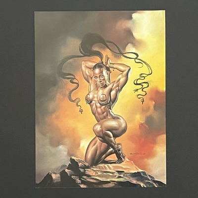 #ad Boris Vallejo 1994 Fantasy Art Print LENDA Warrior Woman Book Plate $17.49