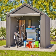 Zeltgarage Fahrrad Geräteschuppen Lagerzelt Mobil Foliengerätehaus 1,9x1,7x2m PE